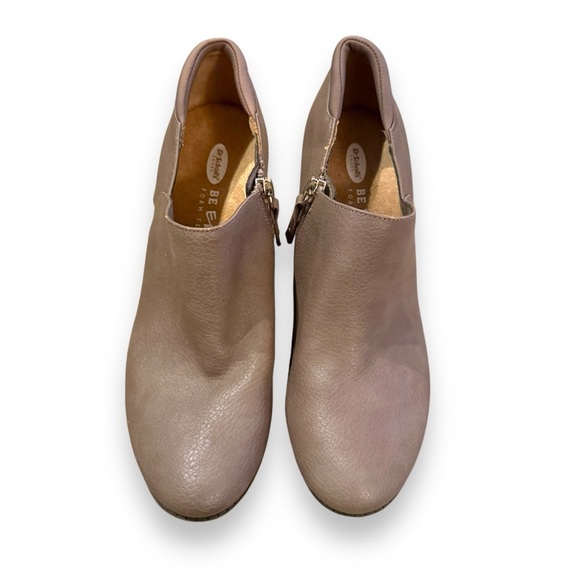 Dr Scholls Be Energized Foam Technology Taupe Gray Heeled Slip On Booties Sz 8 - Picture 2 of 16